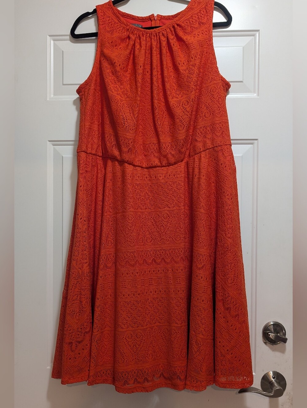 Covington Orange Lace Sleeveless Fit & Flare Dress Size 18W
